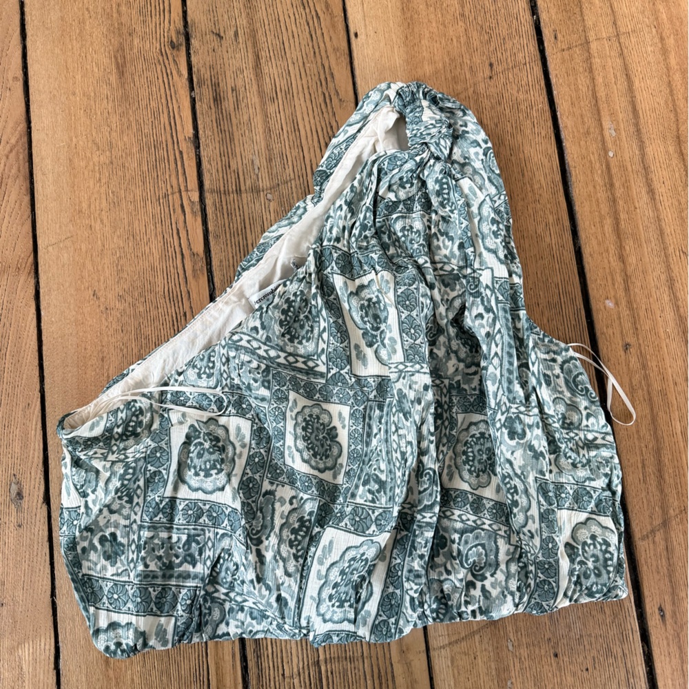 Abercrombie & Fitch Green and Cream Skirt